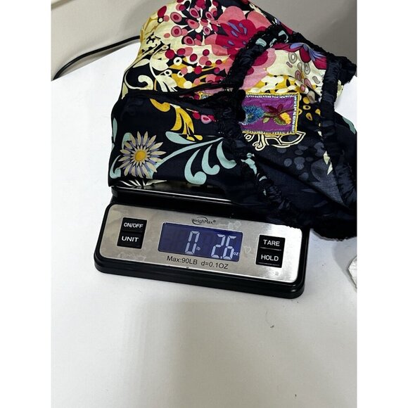 Johnny Was Women’s Floral Silk Top Long Sleeve Tasseled Tie Front Boho Small - Picture 7 of 9